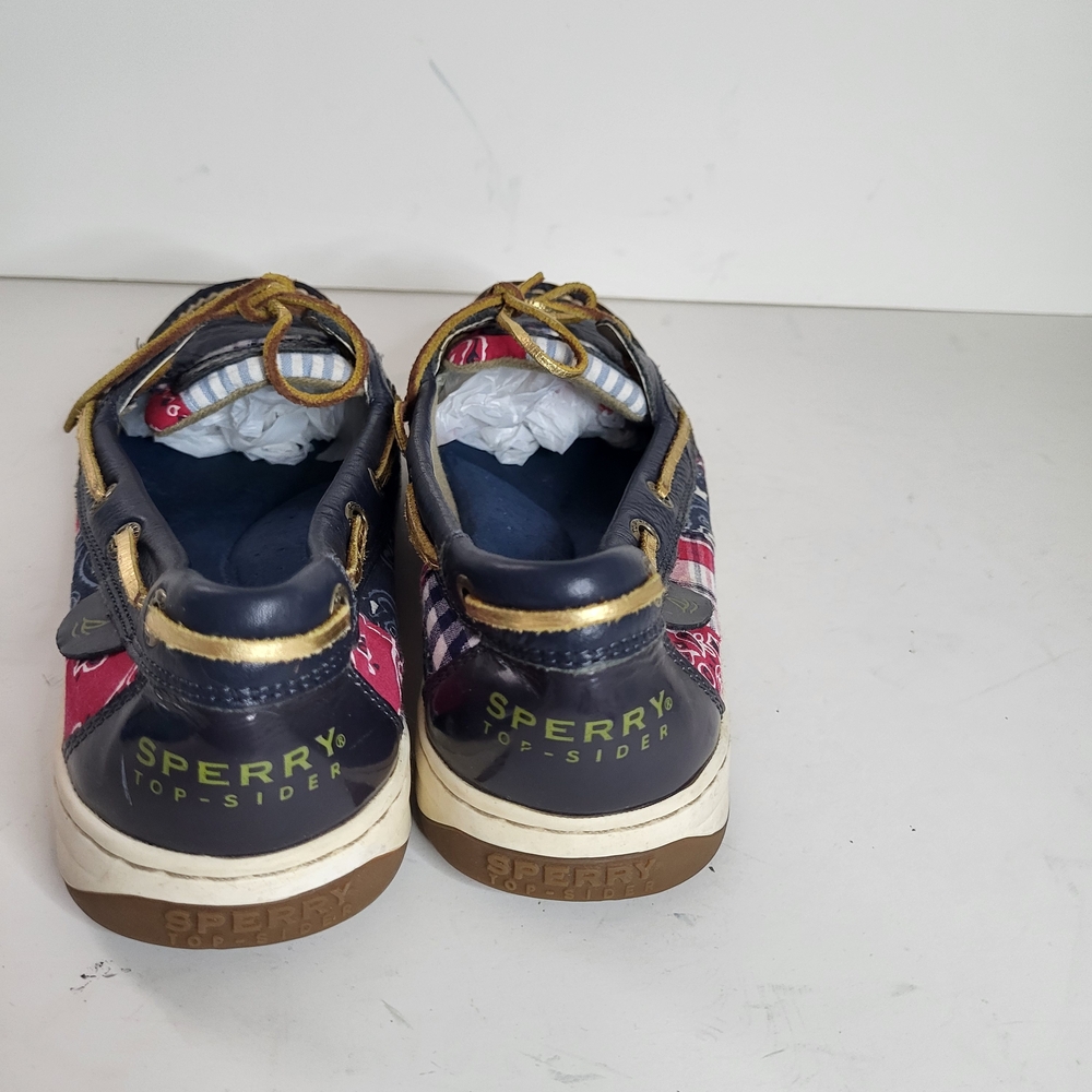 New Sperry Navy Flats with Tan Laces - 9 - Picture 3 of 4